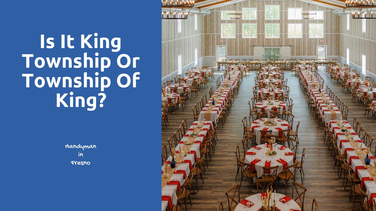 Is it King Township or Township of King?